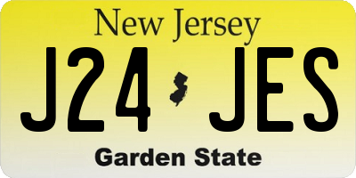 NJ license plate J24JES