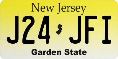 NJ license plate J24JFI
