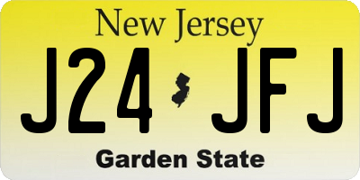 NJ license plate J24JFJ