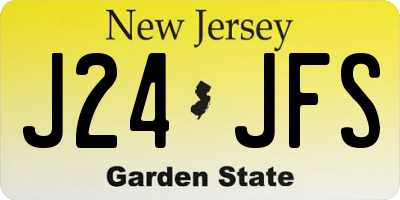 NJ license plate J24JFS