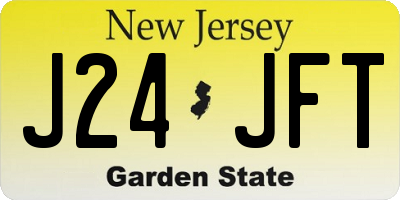 NJ license plate J24JFT