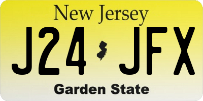 NJ license plate J24JFX