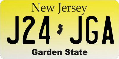 NJ license plate J24JGA