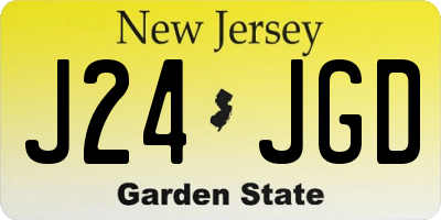 NJ license plate J24JGD