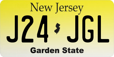 NJ license plate J24JGL