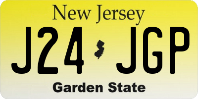 NJ license plate J24JGP