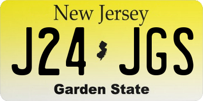 NJ license plate J24JGS