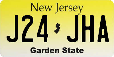 NJ license plate J24JHA