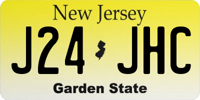 NJ license plate J24JHC