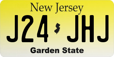 NJ license plate J24JHJ