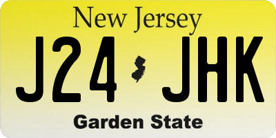NJ license plate J24JHK