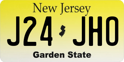 NJ license plate J24JHO