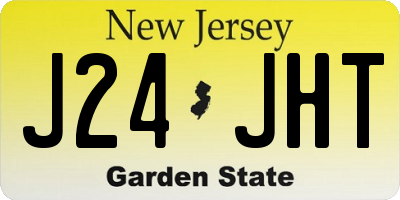 NJ license plate J24JHT