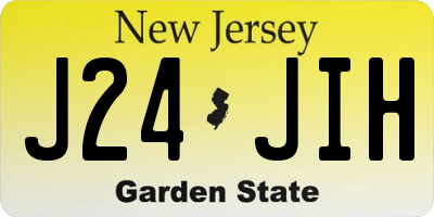 NJ license plate J24JIH