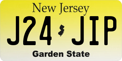 NJ license plate J24JIP