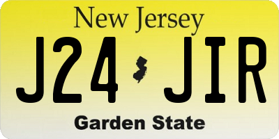 NJ license plate J24JIR