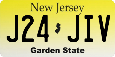 NJ license plate J24JIV