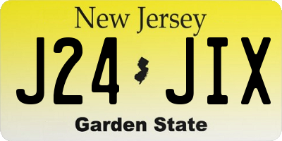 NJ license plate J24JIX