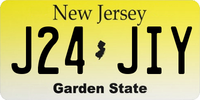 NJ license plate J24JIY