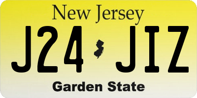 NJ license plate J24JIZ