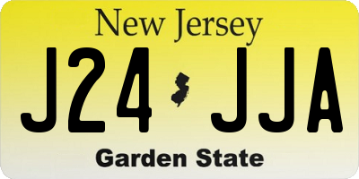 NJ license plate J24JJA