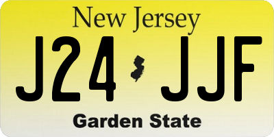 NJ license plate J24JJF