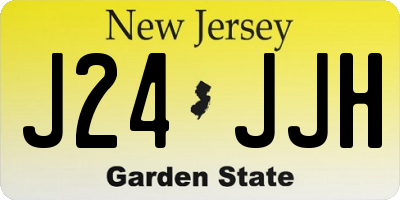 NJ license plate J24JJH