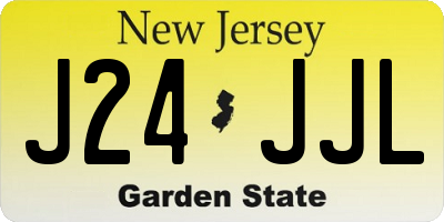 NJ license plate J24JJL