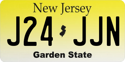 NJ license plate J24JJN