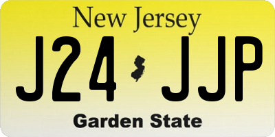 NJ license plate J24JJP