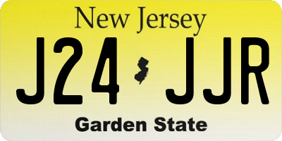 NJ license plate J24JJR