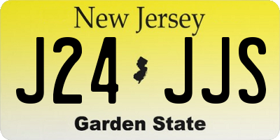 NJ license plate J24JJS