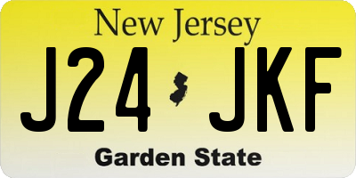 NJ license plate J24JKF