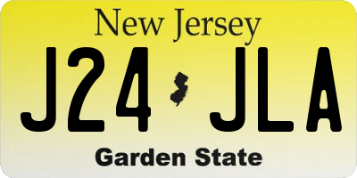 NJ license plate J24JLA