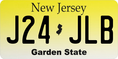 NJ license plate J24JLB