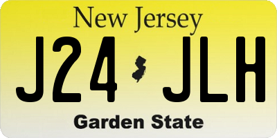 NJ license plate J24JLH