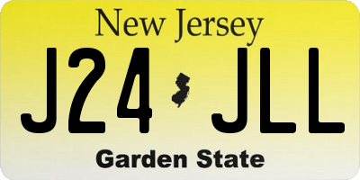 NJ license plate J24JLL