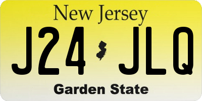 NJ license plate J24JLQ