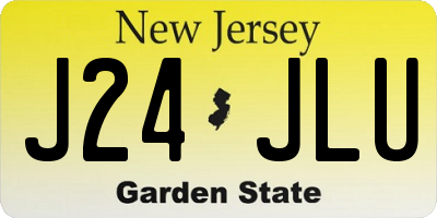 NJ license plate J24JLU