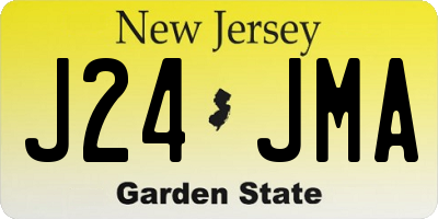 NJ license plate J24JMA