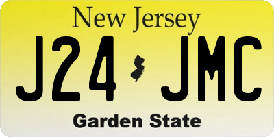 NJ license plate J24JMC