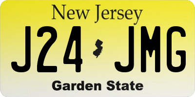 NJ license plate J24JMG