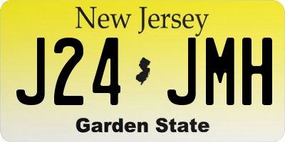 NJ license plate J24JMH