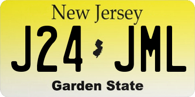 NJ license plate J24JML