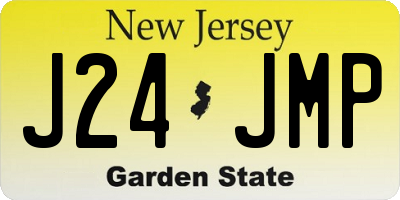 NJ license plate J24JMP