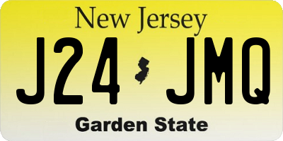 NJ license plate J24JMQ