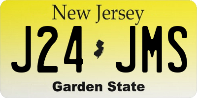 NJ license plate J24JMS