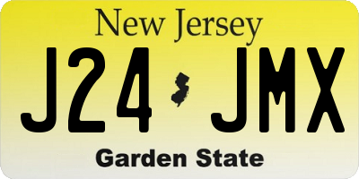 NJ license plate J24JMX