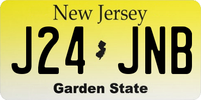 NJ license plate J24JNB