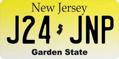 NJ license plate J24JNP